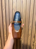 Muse brown padua flat