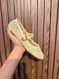 Yellow mesh shoe