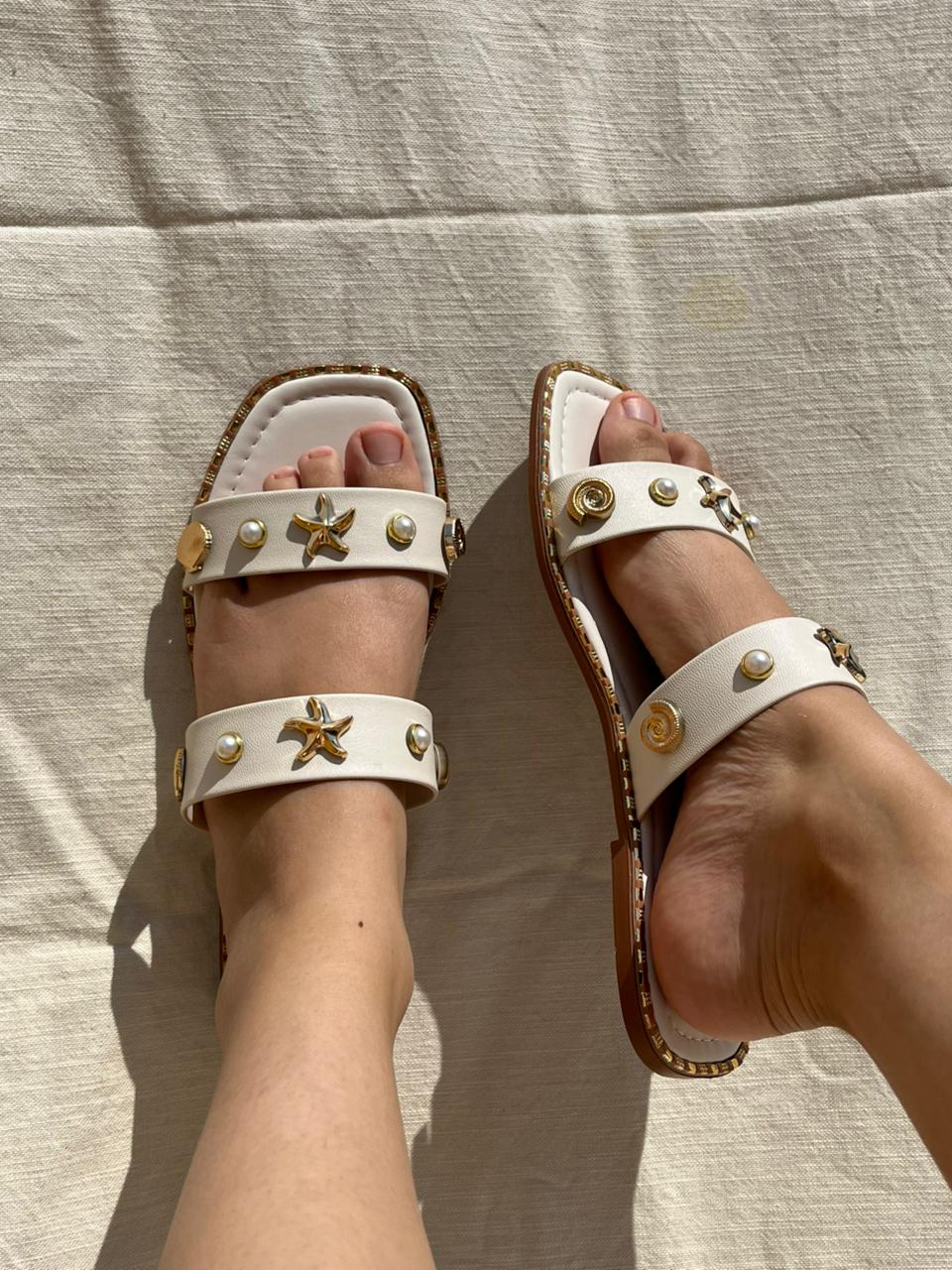 Bright coast white sandal