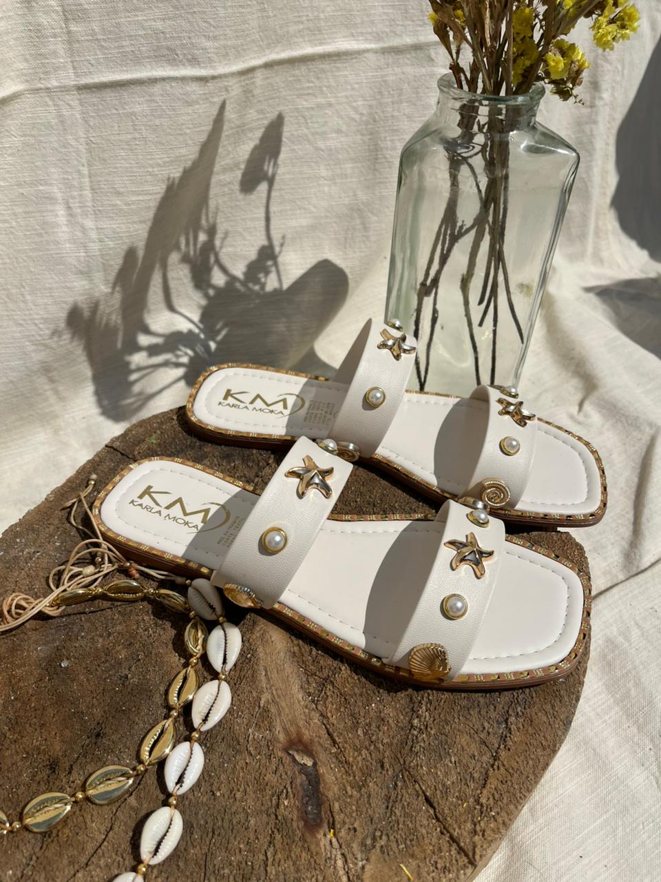 Bright coast white sandal